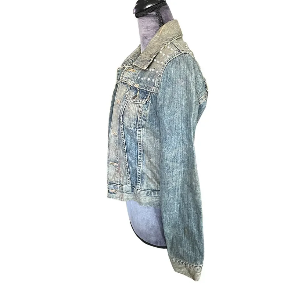 Blondie Custom Embellished Jean Jacket Size XS - Picture 2 of 6